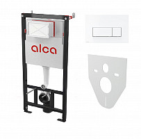 Инсталляция для унитаза Alca Plast Alcadrain AM101/1120-4:1 RU M570-0001, с белой клавишей и шумоизоляцией от Водопад  фото 1