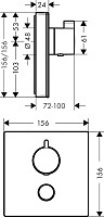 Смеситель для душа Hansgrohe ShowerSelect 15735400 термостатический, встраиваемый, белый / хром от Водопад  фото 5