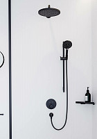 Смеситель для душа Hansgrohe Shower Select S 15743670 встраиваемый, термостат, матовый черный от Водопад  фото 2