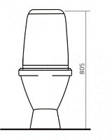 Унитаз-компакт Sanita Кама WC.CC/Kama/1-P/WHT.G/S1 Стандарт белый S1 от Водопад  фото 2