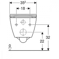 Унитаз подвесной Geberit Smyle Square 500.685.01.1 безободковой с сиденьем микролифт от Водопад  фото 4