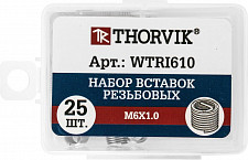 Набор Thorvik WTRI610 вставок резьбовых M6x1.0, 25 предметов от Водопад  фото 3