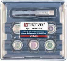 Набор Thorvik ODPRK1315 для восстановления резьбы сливного отверстия поддона M13х1.5, 7 предметов от Водопад  фото 3
