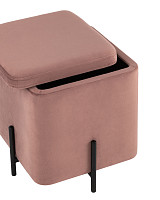 Пуф Stool Group Грейс квадрат с ящиком велюр пыльно-розовый от Водопад  фото 4