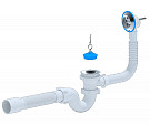 Обвязка для ванны Ани-пласт E155 1.1/2&quot;х40 мм, с выпуском и переливом, с гибкой трубой 40/50 мм