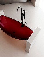 Прозрачная ванна Abber Kristall AT9704Rubin из полиэфирной смолы 180х80х51 красная от Водопад  фото 5
