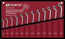 Набор ключей Thorvik W2S12TB гаечных накидных изогнутых серии ARC в сумке, 6-32 мм, 12 предметов от Водопад  фото 1