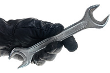 Ключ рожковый Biber тов-093055 (24 / 27 мм) кованый оцинкованный от Водопад  фото 4