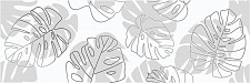 Вставка настенная Cersanit Glory листья белый 25x75 (ШТ) от Водопад  фото 1