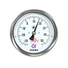 Термометр Росма БТ-51.220 D 100 мм, 30-50*C, L-64 мм, 1/2&quot; НР аксиальный/осевой
