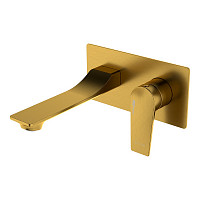 Смеситель для раковины WasserKraft Aisch 5530 встраиваемый, матовое золото от Водопад  фото 1