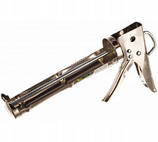 Пистолет для герметика Fit 14231 полукорпусной усиленный хромированный, зубчатый шток от Водопад  фото 2