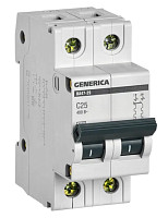 Автоматический выключатель Generica ВА47-29 MVA25-2-025-C 2Р 25А 4,5кА х-ка С от Водопад  фото 1