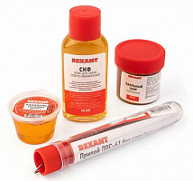 Набор К4 для пайки Rexant 09-3744 универсальный (припой, канифоль, паяльный жир, флюс СКФ) от Водопад  фото 1