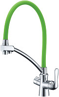 Смеситель для кухни Lemark Comfort LM3070C-Green с подключением фильтра, хром / зеленый от Водопад  фото 1