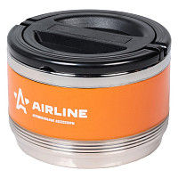 Термос ланч-бокс Airline ITT01 для еды с ручкой, 1 контейнер, 0,7 л, оранжевый/черный от Водопад  фото 2