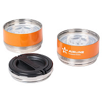 Термос ланч-бокс Airline ITT02 для еды с ручкой, 2 контейнера, 1,4 л, оранжевый/черный от Водопад  фото 4