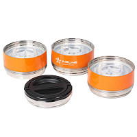 Термос ланч-бокс Airline ITT03 для еды с ручкой, 3 контейнера, 2,1 л, оранжевый/черный от Водопад  фото 4