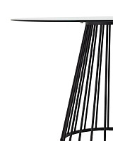 Стол обеденный StoolGroup Ливерпуль 120х120, столешница стекло, ножка черная от Водопад  фото 5