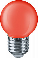 Лампа светодиодная Navigator 71827 NLL-G45-1-230-R-E27 1 Вт, шар, E 27 красный от Водопад  фото 1