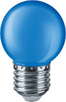 Лампа светодиодная Navigator 71829 NLL-G45-1-230-B-E27 1 Вт, шар, E 27 синий от Водопад  фото 1