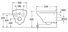 Унитаз подвесной Gustavsberg Estetic GB1183300R1030 безободковый с сидением микролифт от Водопад  фото 4