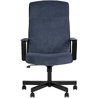 Кресло руководителя Stool Group TopChairs ST-DOMINGO спинка и сиденье темно-синяя ткань Light-27, крестовина металл от Водопад  фото 3