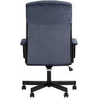 Кресло руководителя Stool Group TopChairs ST-DOMINGO спинка и сиденье темно-синяя ткань Light-27, крестовина металл от Водопад  фото 5
