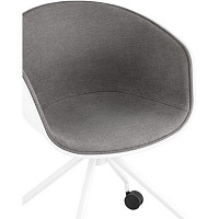 Кресло офисное Stool Group LIBRA пластик белый, рогожка серый от Водопад  фото 2