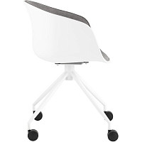 Кресло офисное Stool Group LIBRA пластик белый, рогожка серый от Водопад  фото 4