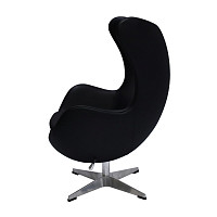 Кресло Bradex Egg Chair чёрный, натуральная кожа от Водопад  фото 3
