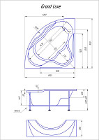 Акриловая ванна Aima Design Grand Luxe 58229 155х155 от Водопад  фото 2