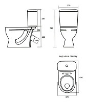 Унитаз-компакт Sanita Стандарт WC.CC/Standart/1-P/WHT.G/S1 Стандарт белый S1 от Водопад  фото 2