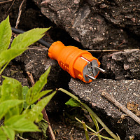Вилка Rexant 111-015 прямая влагозащищенная, c/з, 16 А, IP44, каучук оранжевая от Водопад  фото 2