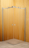 Душевой уголок Avek Gold2 110х110х195, 2 раздвижные двери,стекло прозрачное, профиль хром, без поддона от Водопад  фото 1