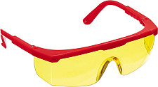 Защитные жёлтые очки Зубр Спектр 5 110329 монолинза с дополнительной боковой защитой, открытого типа от Водопад  фото 1
