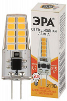 Лампочка светодиодная Эра STD LED-JC-2,5W-220V-SLC-827-G4, Б0049091, G 4, 2,5 Вт, капсула теплый белый от Водопад  фото 1