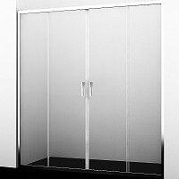 Душевая дверь WasserKRAFT Lippe 45S09 1700х1900, прозрачное стекло, профиль серебро от Водопад  фото 1