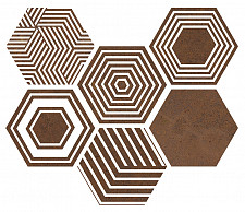 Керамогранит Itt Ceramic Pier17 Hexa Copper 23,2 x 26,7 (кв.м.) от Водопад  фото 1