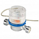 Счетчик холодной воды Zenner ЕTK-I-MZ D 20 мм, Qn 2,5 м3/час, L - 130 мм, со сгонами, импульсный, никелированная латунь